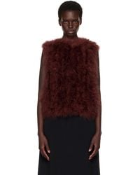 Yves Salomon - Cropped Feather Gilet Vest - Lyst