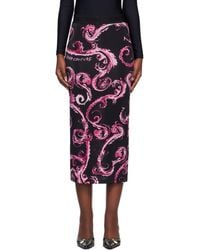 Versace Jeans Couture - Barocco Midi Skirt - Lyst