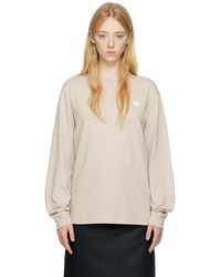 Acne Studios - Beige Patch Long Sleeve T-shirt - Lyst