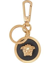 Versace - Gold Medusa biggie Keychain - Lyst
