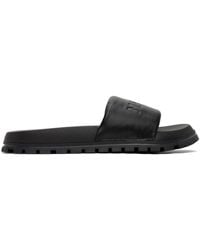Marc Jacobs - Black 'the Leather Slide' Sandals - Lyst
