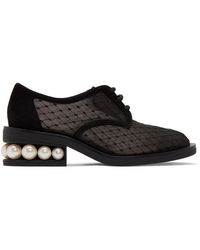 Nicholas Kirkwood Black Mesh Casati Derbys