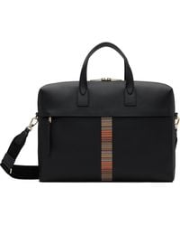 Paul Smith - Leather 'Signature Stripe' Trim Folio Briefcase - Lyst