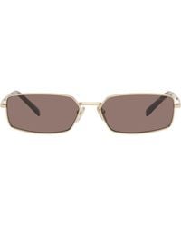 Prada - Rectangle Metal Sunglasses - Lyst