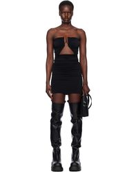 Rick Owens - ブラック Hollywood Prong ミニワンピース - Lyst