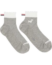Thom Browne - Pointelle Stitch Hector Crew Socks - Lyst
