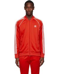 adidas Originals Synthetic Sst Track Jacket in Red for Men | Lyst UK