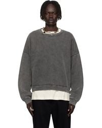 Acne Studios - グレー ロゴパッチ スウェットシャツ - Lyst