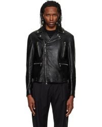 McQueen - Classic Biker Leather Jacket - Lyst