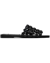 TOTEME - Braided-Leather Bandeau Slides - Lyst