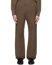 AURALEE - Pantalon de survêtement brun en jersey bouclette meulé - Lyst