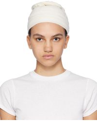 The Row - Off-white Penelope Virgin Wool Cotton Beanie - Lyst