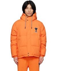 Ami Paris - Orange Puma Edition Puffer Jacket - Lyst
