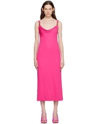 Versace - Pink Cowl Neck Maxi Dress - Lyst