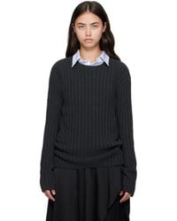 Acne Studios - Ribbed Crewneck Knit Sweater - Lyst