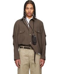 Sacai - Khaki Cotton Typewriter Jacket - Lyst