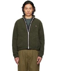 Drake's - Boucle Wool Zip Fleece Jacket - Lyst