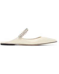 Jimmy Choo - Ssense Exclusive Off- Bing Flat Slippers - Lyst