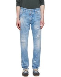 DSquared² - Light Wash Teddy Jeans - Lyst