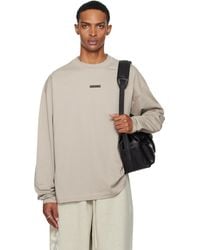 Fear Of God - Taupe Classic Fit Long Sleeve T-Shirt - Lyst