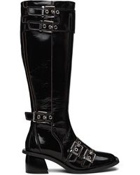 Ganni - Feminine Buckle Tall Boots - Lyst