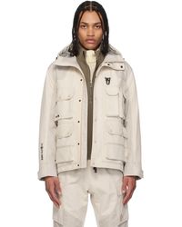 Moncler - ベージュ Spur フード付き リネン＆コットン フィールドジャケット - Lyst