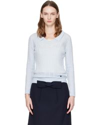 ShuShu/Tong - V-Neck Cable Knit Sweater - Lyst