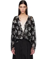 R13 - Printed Boyfriend Cardigan - Lyst