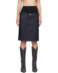 Coperni - Hybrid Denim Midi Skirt - Lyst