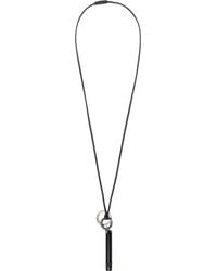 Lemaire - Black Maglite Leather Necklace - Lyst