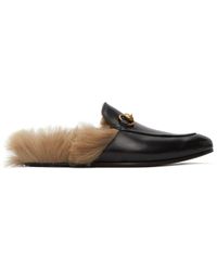Gucci - Princetown Leather Slippers - Lyst