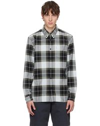 Fred Perry - F perry chemise bleue à motif tartan - Lyst