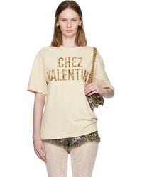 Valentino - Embroidered Cotton T-Shirt - Lyst