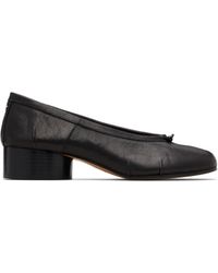 Maison Margiela - Chaussures À Talon De Style Ballerine Noires À Bout Tabi - Lyst
