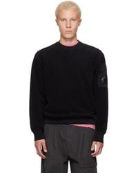 C.P. Company - Crew Neck Brushed Emerized Diagonal Fleece Sweatshirt - Lyst