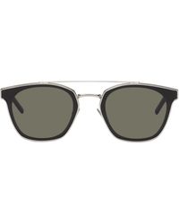 Saint Laurent - Silver Classic Sl 28 Sunglasses - Lyst