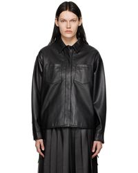 Han Kjobenhavn - Oversized Faux-leather Shirt - Lyst