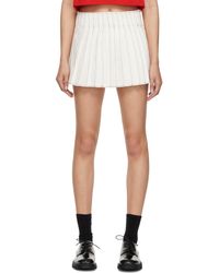 Ami Paris - White Pleated Miniskirt - Lyst