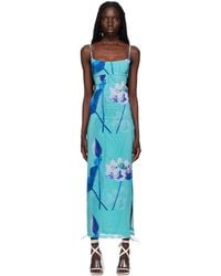 Miaou - Ssense Exclusive Blue Thais Maxi Dress - Lyst