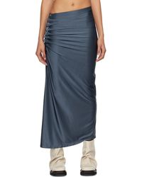 Rabanne - Asymmetric Draped Jersey Midi Skirt - Lyst