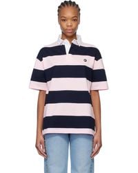 Coperni - Polo Rose Et Bleu À Rayures - Lyst
