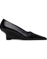 TOTEME - Sharp Croco-Embossed Wedge Heels - Lyst
