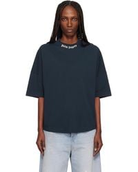 Palm Angels - Curved Logo Collar Over T-Shirt - Lyst