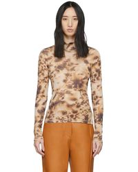 Nanushka Beige Madi Turtleneck - Multicolor