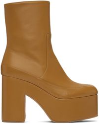 Dries Van Noten - Yellow Heeled Leather Boots - Lyst