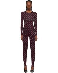 Marine Serre - Moon Printed Jersey Ls Jumpsuit - Lyst