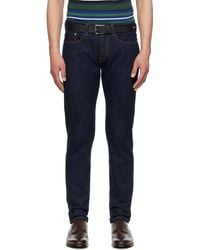 Paul Smith - Tapered-Fit Crosshatch Stretch Jeans - Lyst