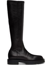 Givenchy Black Leather Squared Tall Boots