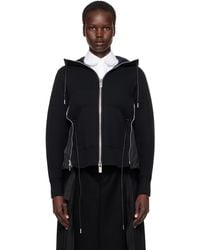 Sacai - Sponge Sweat X Nylon Twill Hoodie - Lyst