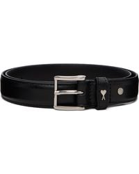 Ami Paris - Cowhide Leather Paris Paris Belt - Lyst